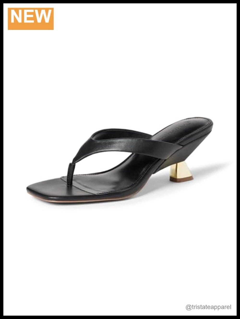 Dakota Thong Sculpted Heel Sandal PU Slingback Casual Mule